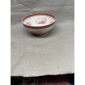 VINTAGE RARE SPODE 10 INCH SERVING BOWL FITZHUGH RED 3 1/4 INCHES DEEP